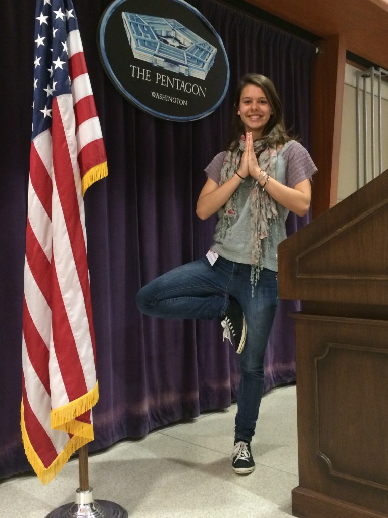 Tree pose at the Pentagon!