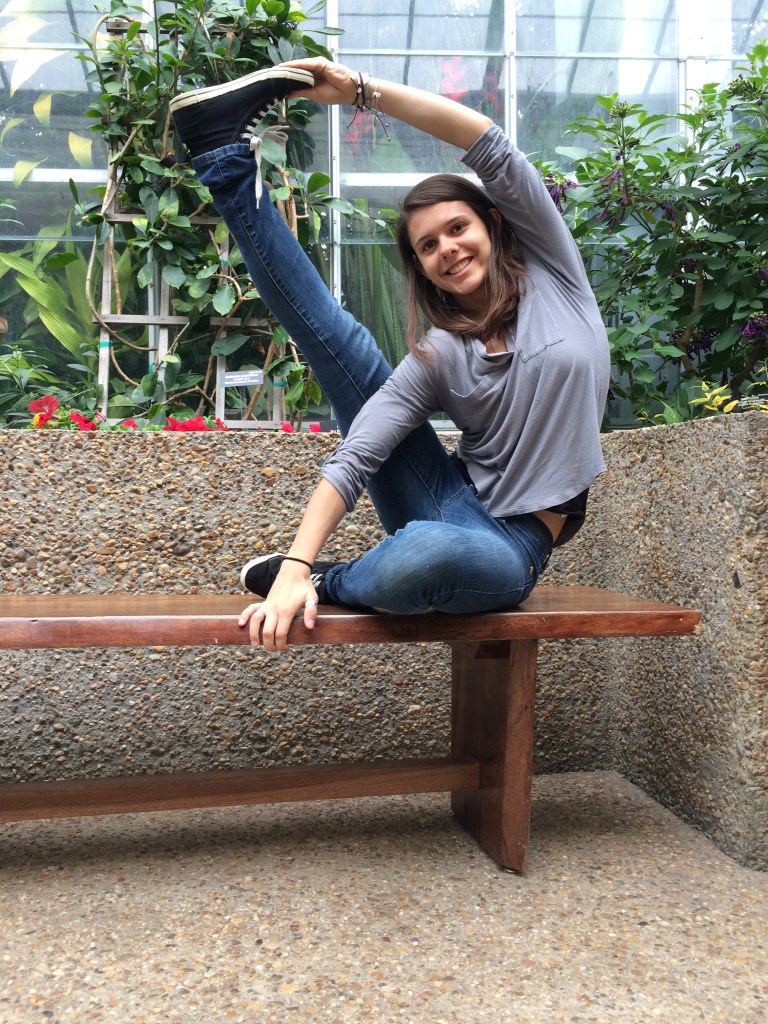 Compass pose at the Botanical Gardens