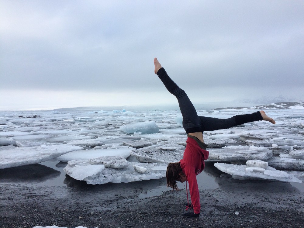 Yoga in Iceland (Glacier Lagoon)